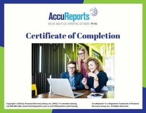 AccuReports® Certificate of Completion